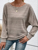 Chic Batwing Sleeve Blouse with Round Neck