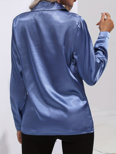 Chic Satin Blouse for Autumn Style