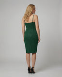 Shimmering High-Slit Wrap Dress for Women