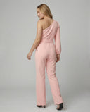 Chic Women's Jumpsuit with Bow Belt & Eye-catching Accents