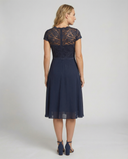 Chic Sheer Short-Sleeve Dress