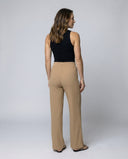 Stylish Wide-Leg Summer Pants with Ribbed Texture