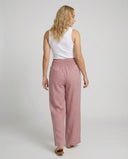 Women's Relaxed Fit Linen Pants with Elastic Waist