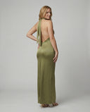 Chic Asymmetrical Halter Neck Evening Dress for Women