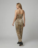 Stylish Linen Trousers with Animal Print Accents