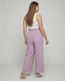 Wide Leg Women's Culotte Pants with Elastic Waist