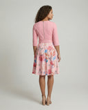 Floral A-Line Dress with Stylish Belt
