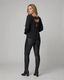 Chic Deep V-Neck Blouse with Statement Sleeves