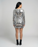 Sequin Cocktail Dress with Flared Sleeves for Women