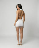Sequined Evening Dress with Chic Fringes