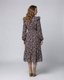 Floral Women's Blouse Dress with Adjustable Belt