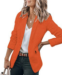 Chic Women's Solid Color Blazer Jacket