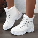 Women's Ankle Boots with Fleece Lining & Zipper Detail | Plus Sizes