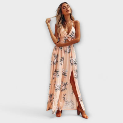 Boho Maxi Dress in Flowing Fabric for Festivals