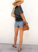 Dandelion Print Round Neck T-Shirt
