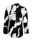 Chic Black and White Blouse in Stylish Design