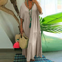 Chic Women's Maxi Dress in Flowing Fabric