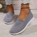 Chic Solid Color Knit Sneakers for Women