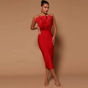Chic Feather Tube Dress for Sophisticated Style