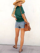 Dandelion Print Round Neck T-Shirt