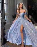 Sequined Slit Dress with Tube Top Elegance