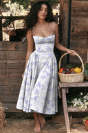 Corset-Style Midi Dress for Chic Elegance