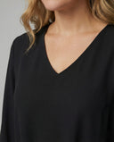 Chic Deep V-Neck Blouse with Statement Sleeves