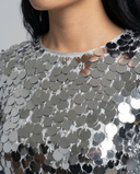 Sequin Cocktail Dress with Flared Sleeves for Women