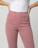 High-Waisted Flared Cord Trousers for Women