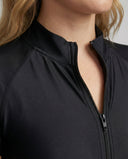 Chic Women's PU Half-Zip Peach Jumpsuit