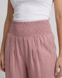 Women's Relaxed Fit Linen Pants with Elastic Waist
