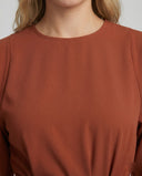 Stylish Lantern Sleeve Dress with Cinched Waist