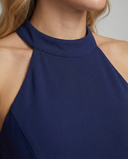 Chic High Neck Maxi Dress with Side Slits