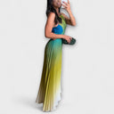 Chic Backless Tie-Dye Prom Dress