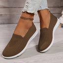 Chic Solid Color Knit Sneakers for Women