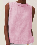 Chic Short Sleeve Blouse with Round Neckline