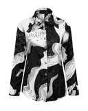Chic Black and White Blouse in Stylish Design