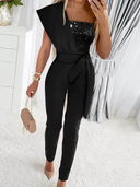 Chic Women's Festive Overall Ensemble