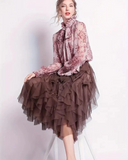 Women's Ruffled Midi Skirt for Stylish Looks