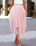 Women's Ruffled Midi Skirt for Stylish Looks