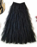 Women's Ruffled Midi Skirt for Stylish Looks