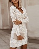 Chic Women's Black Knit Mini Dress