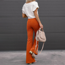 Chic High-Waisted Corduroy Wide-Leg Trousers