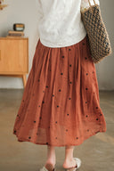 Chic Dotted Skirt with Stretchy Waistband