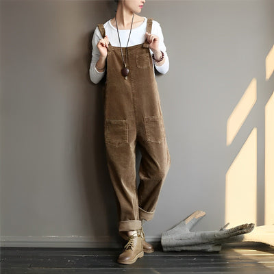 Velvet Retro Dungarees for Spring Style