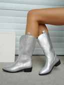 Chic Violet Women’s Pointed Toe Western Boots for Any Occasion