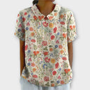 Chic Floral Cotton Top for Everyday Wear