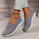 Chic Solid Color Knit Sneakers for Women