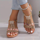Chic Bohemian Braided Wedge Sandals