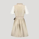 Traditional German Dirndl Dress with Laced Bodice & Lace Blouse